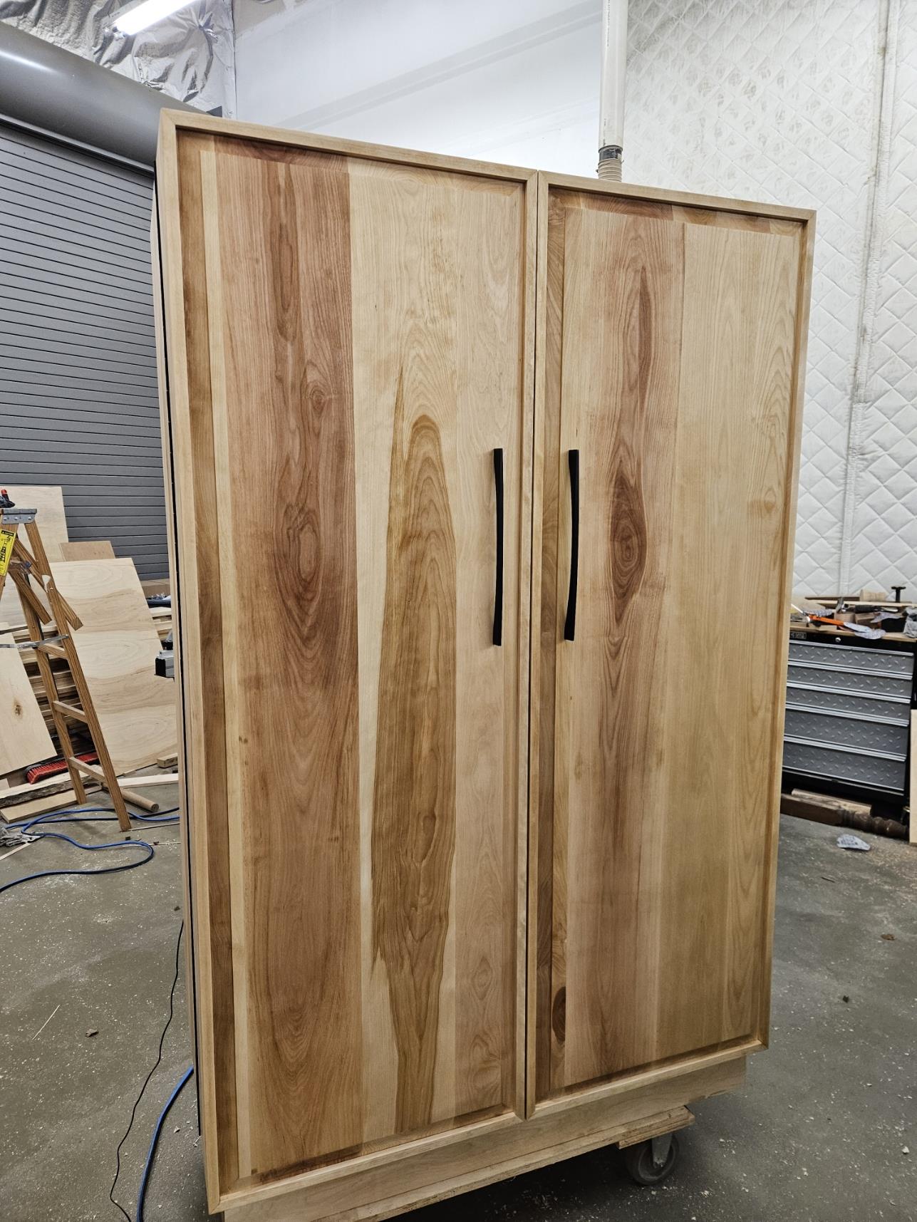 Birch Whiskey Cabinet with Backlit Shelving
