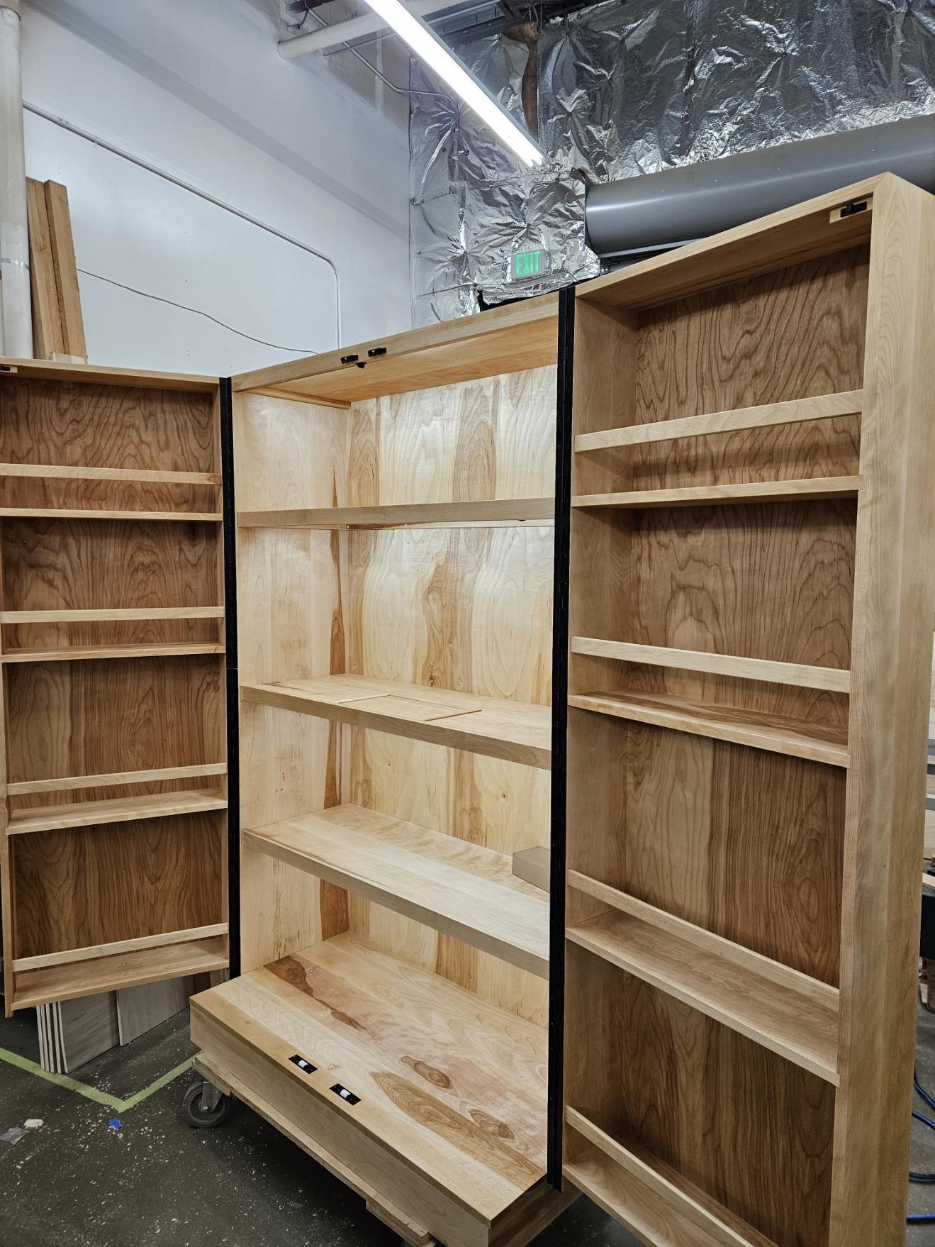 Birch Whiskey Cabinet with Backlit Shelving