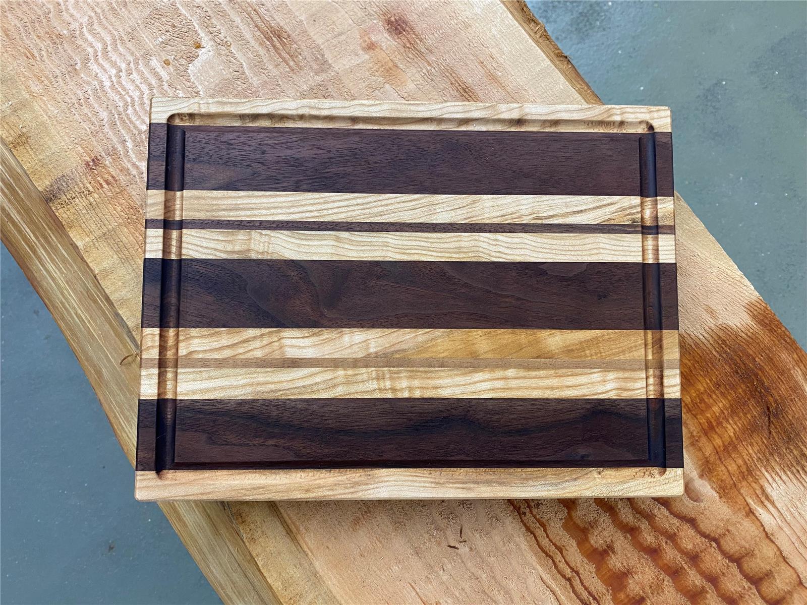 Maple & Walnut Butcher Block Cutting Board