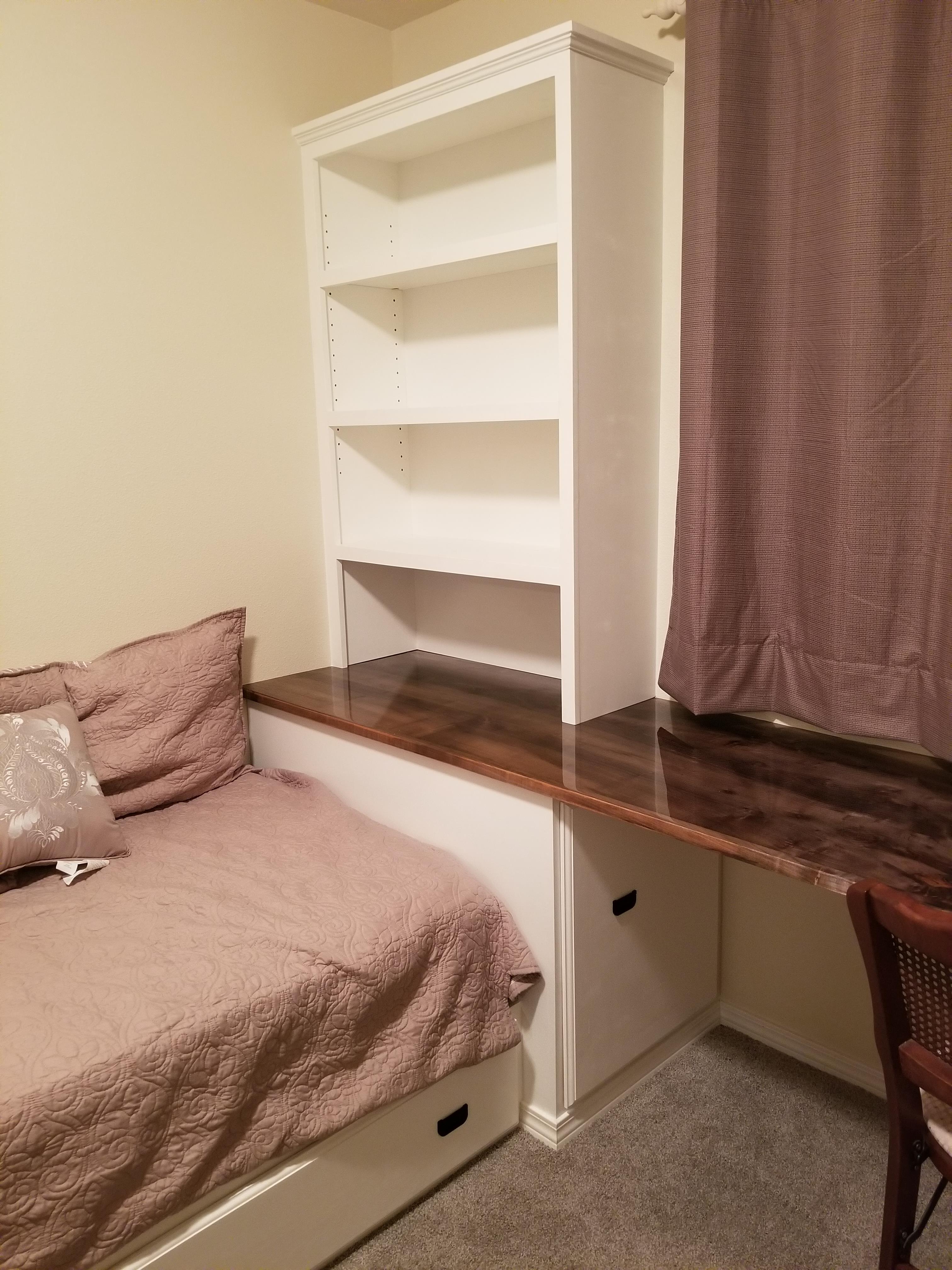 Twin Bed with Built-in Desk & Storage