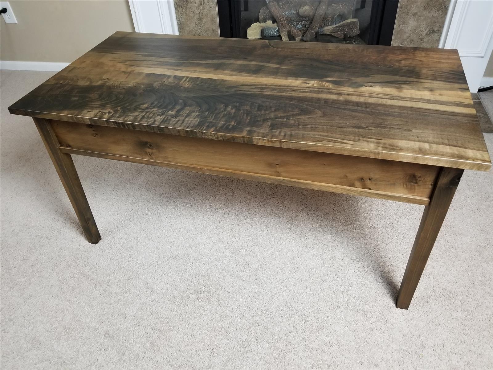 Maple Coffee Table with Fingerprint Reader