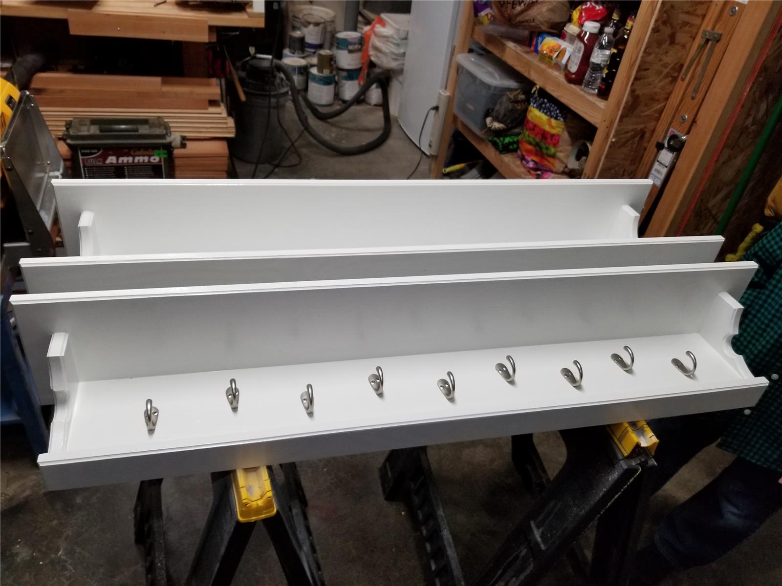 Double Shelving Unit with Hooks