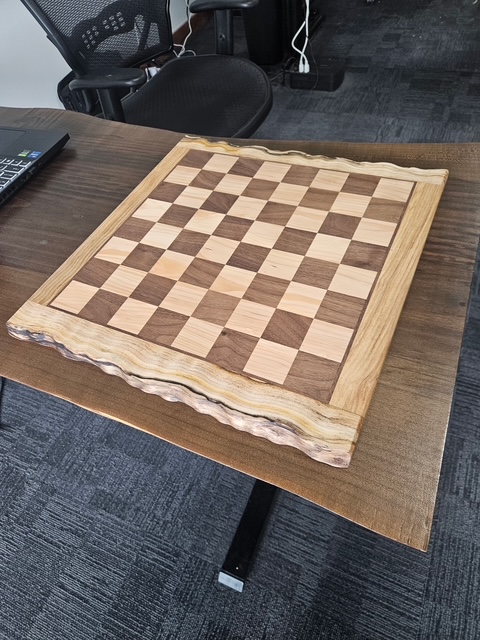 Live Edge Chess Board