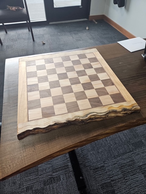 Live Edge Chess Board